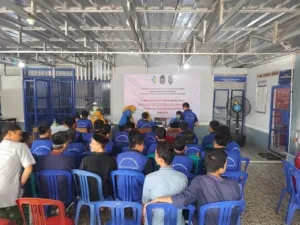 Warga Binaan Lapas Sekayu antusias ikuti Rontgen Dada dalam skrining TBC sebagai upaya deteksi dini, Selasa (23/09/2025). (Dok: Humas Lapas Sekayu)