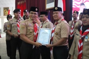 Gugus Depan Pramuka Lapas Cibinong raih Akreditasi Predikat A dalam Muscab XVII Kwarcab Bogor, Rabu (10/9/2025). (Dok: Humas Lapas Cibinong)