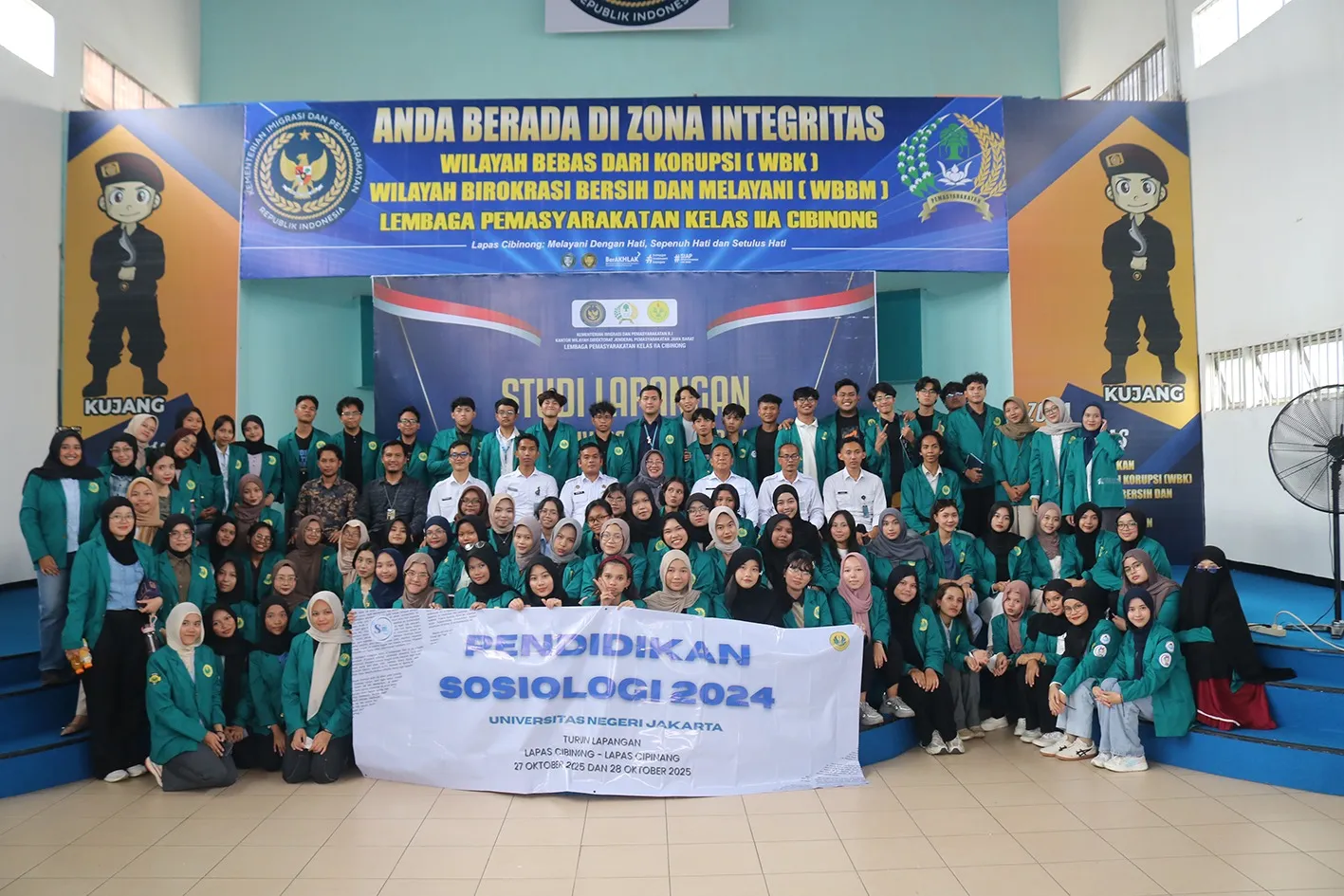 Lapas Cibinong Jadi Wadah Pembelajaran Lapangan bagi Ratusan Mahasiswa Fakultas Sosial dan Hukum Universitas Negeri Jakarta