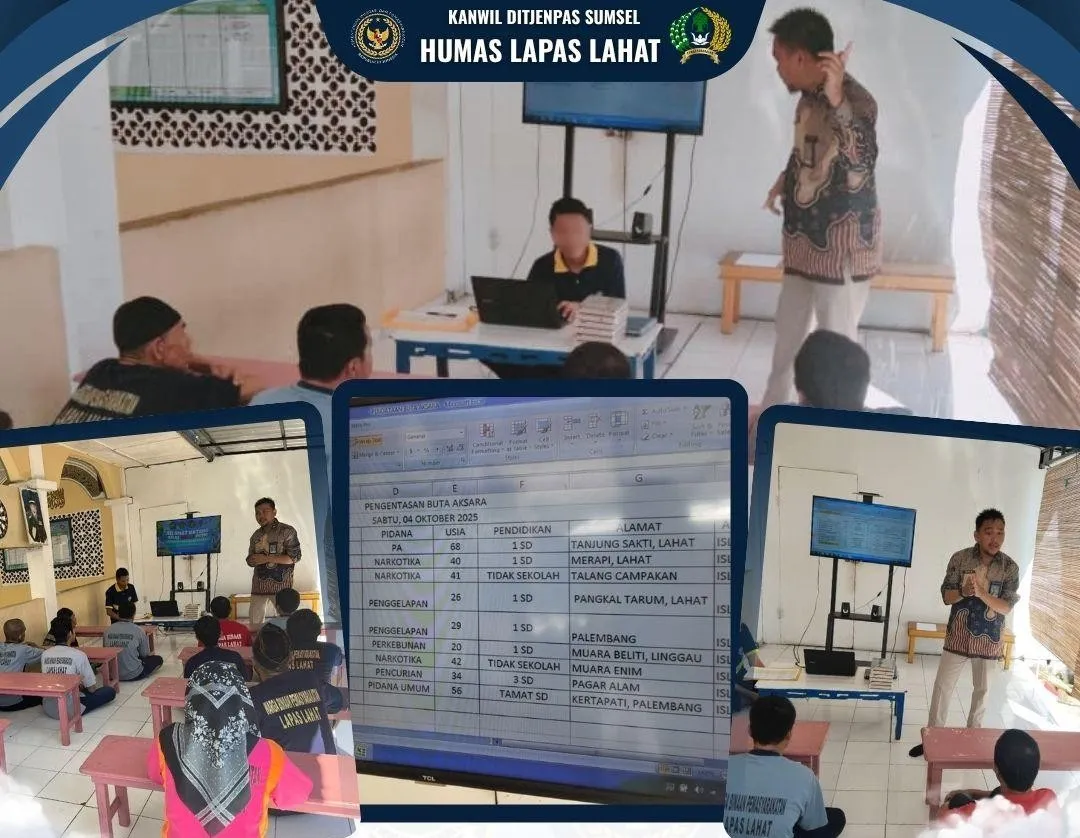Lapas Lahat Luncurkan Kelas Merah Putih Berantas Buta Aksara