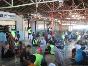Lapas Kelas IIA Banjarmasin mencatat 140 keluarga yang hadir dalam layanan kunjungan tatap muka hari ini. (Dok: Humas Lapas Banjarmasin)