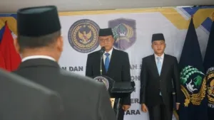 Kepala LPKA Kelas I Medan, Fauzi Harahap, menghadiri kegiatan pelantikan pejabat manajerial yang di laksanakan pada Rabu (1/10/2025). (Dok: Humas LPKA Medan)