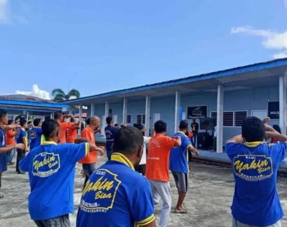 Rutan Masohi Gelar Senam Bersama, Tingkatkan Kesehatan WB