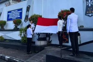 Lapas Kelas III Bandanaira menggelar upacara peringatan Hari Kesaktian Pancasila, Rabu (1/10). (Dok: Humas Lapas Bandanaira)