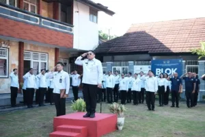 Lapas Kelas IIB Tabanan melaksanakan upacara Hari Kesaktian Pancasila 2025 yang diikuti petugas dan Warga Binaan. (Dok: Humas Lapas Tabanan)
