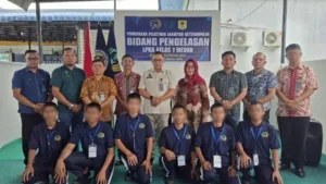 LPKA Medan resmi membuka program pelatihan pengelasan dan konstruksi lanjutan, Jumat (10/01/25). (Dok: Humas LPKA Medan)