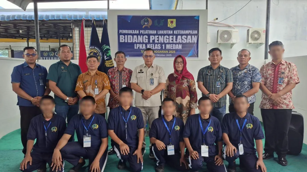 LPKA Medan resmi membuka program pelatihan pengelasan dan konstruksi lanjutan, Jumat (10/01/25). (Dok: Humas LPKA Medan)