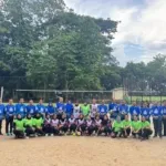 Pertandingan voli persahabatan antara tim atlet petugas Lapas Kelas I Bandar Lampung melawan gabungan karyawan dan mahasiswa dari Universitas Lampung (Unila). (Dok: Humas Lapas Bandar Lampung)