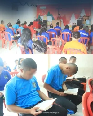 LPKA Kelas II Batam dan GBI Manhop Gelar Ibadah Pembinaan Rohani bagi Anak Binaan
