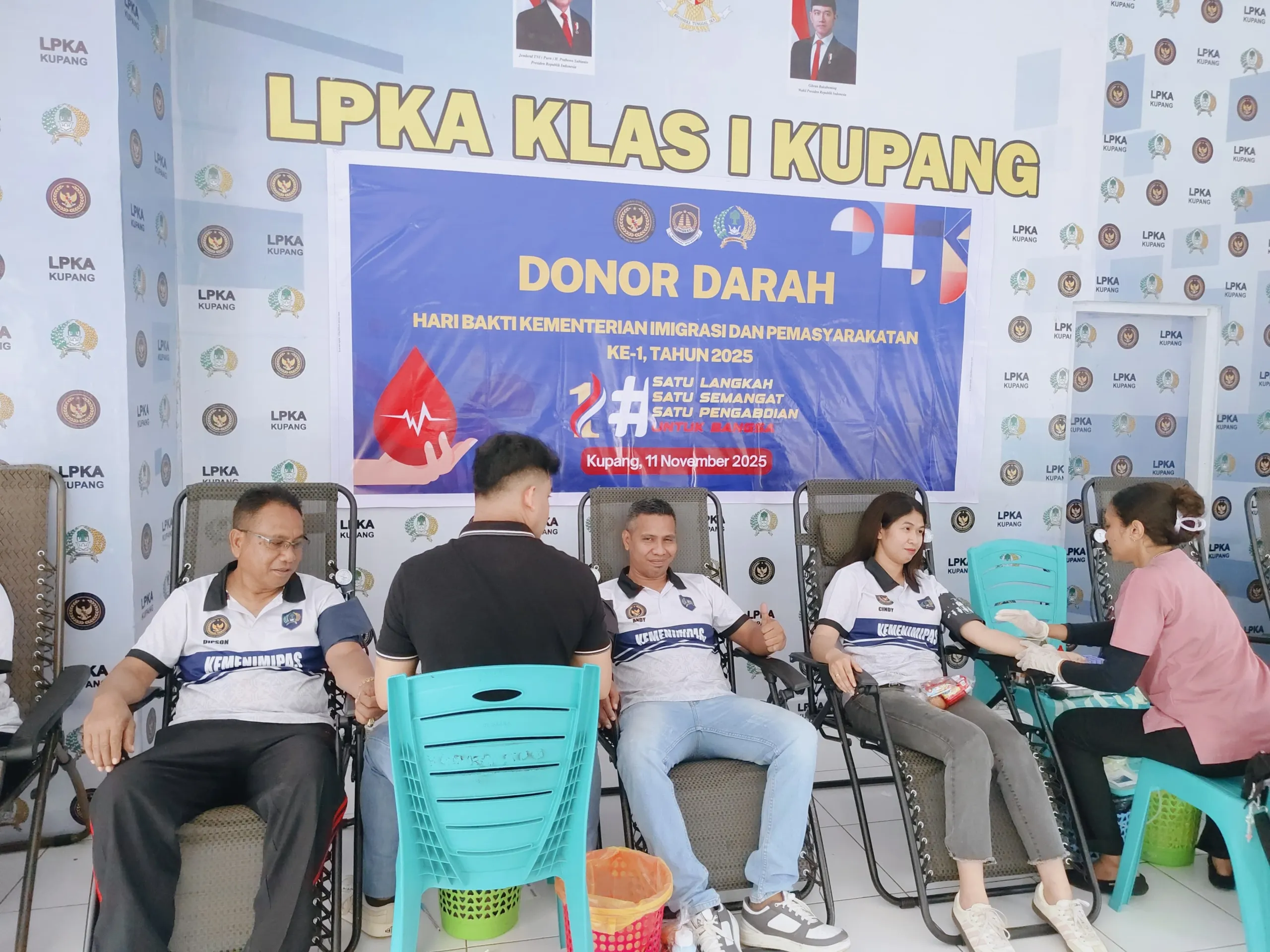 Lapas Kupang Gelar Donor Darah Sambut Hari Bakti Kemenimipas ke-1 Tahun 2025