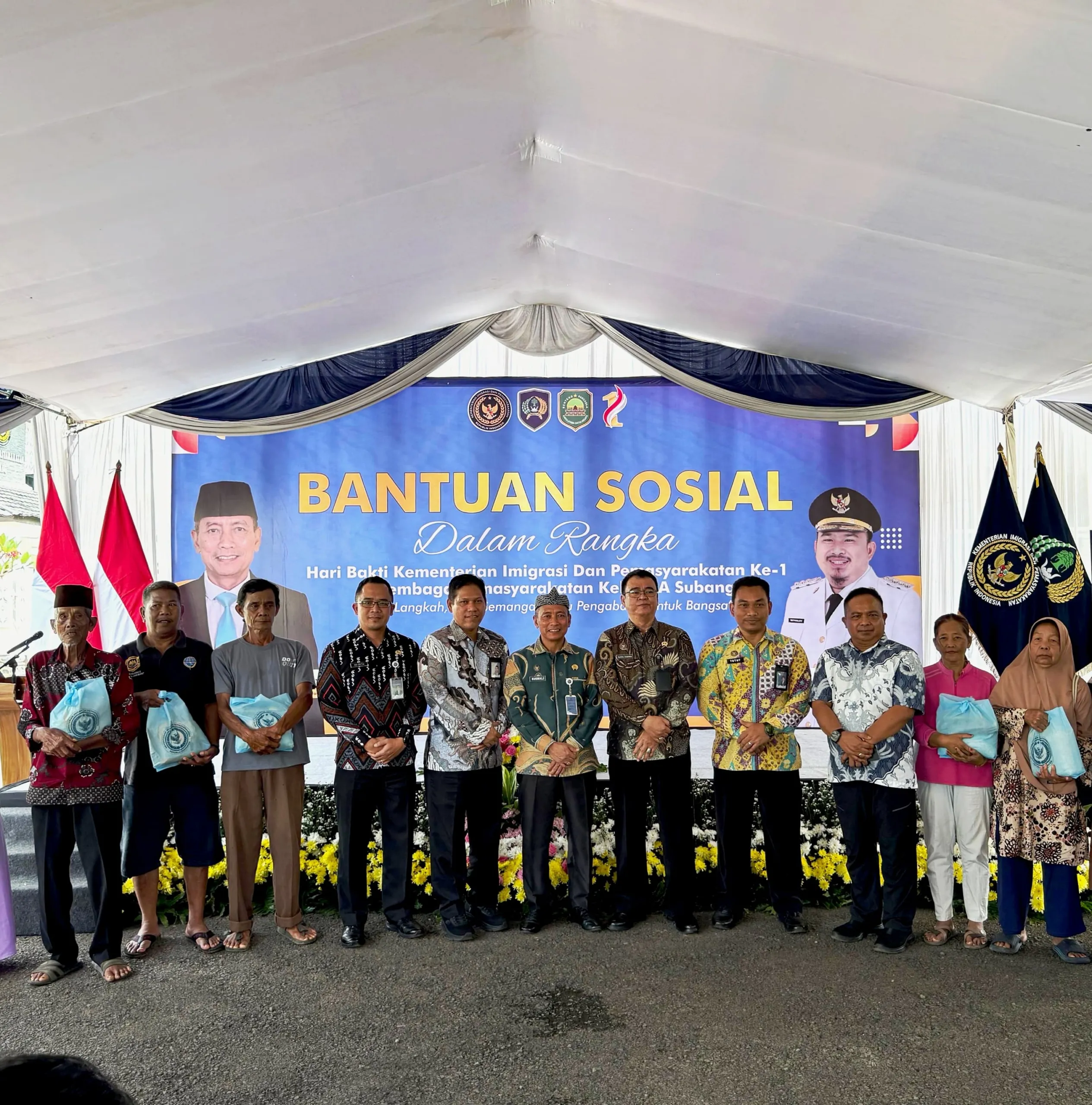 Kepala Rutan Garut Hadiri Bakti Sosial Hari Bhakti Ke-1 Pemasyarakatan dan Imigrasi di Lapas Subang