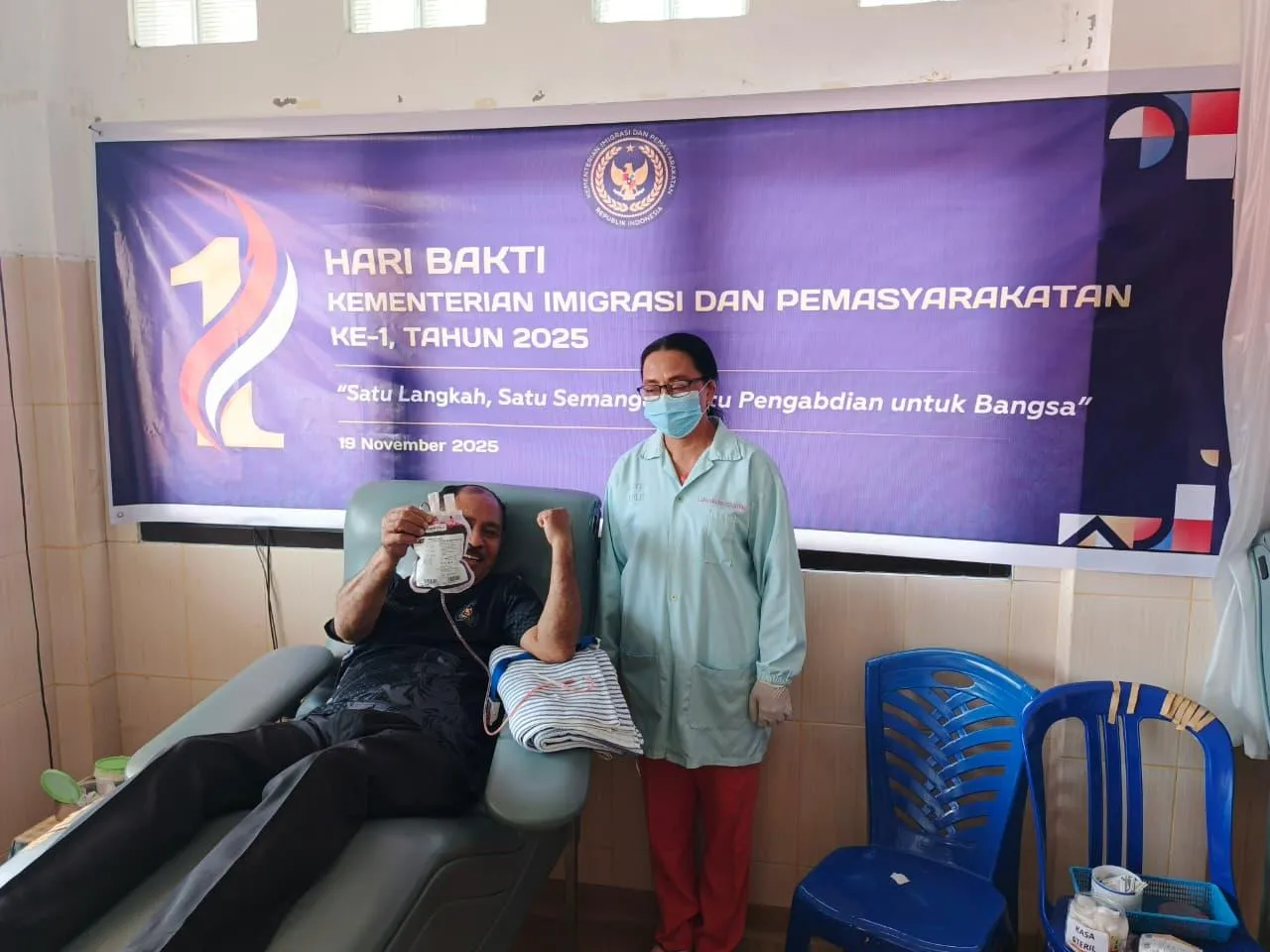 LapasWaingapu Gelar Donor Darah Peringati Hari Bakti Imigrasi dan Pemasyarakatan