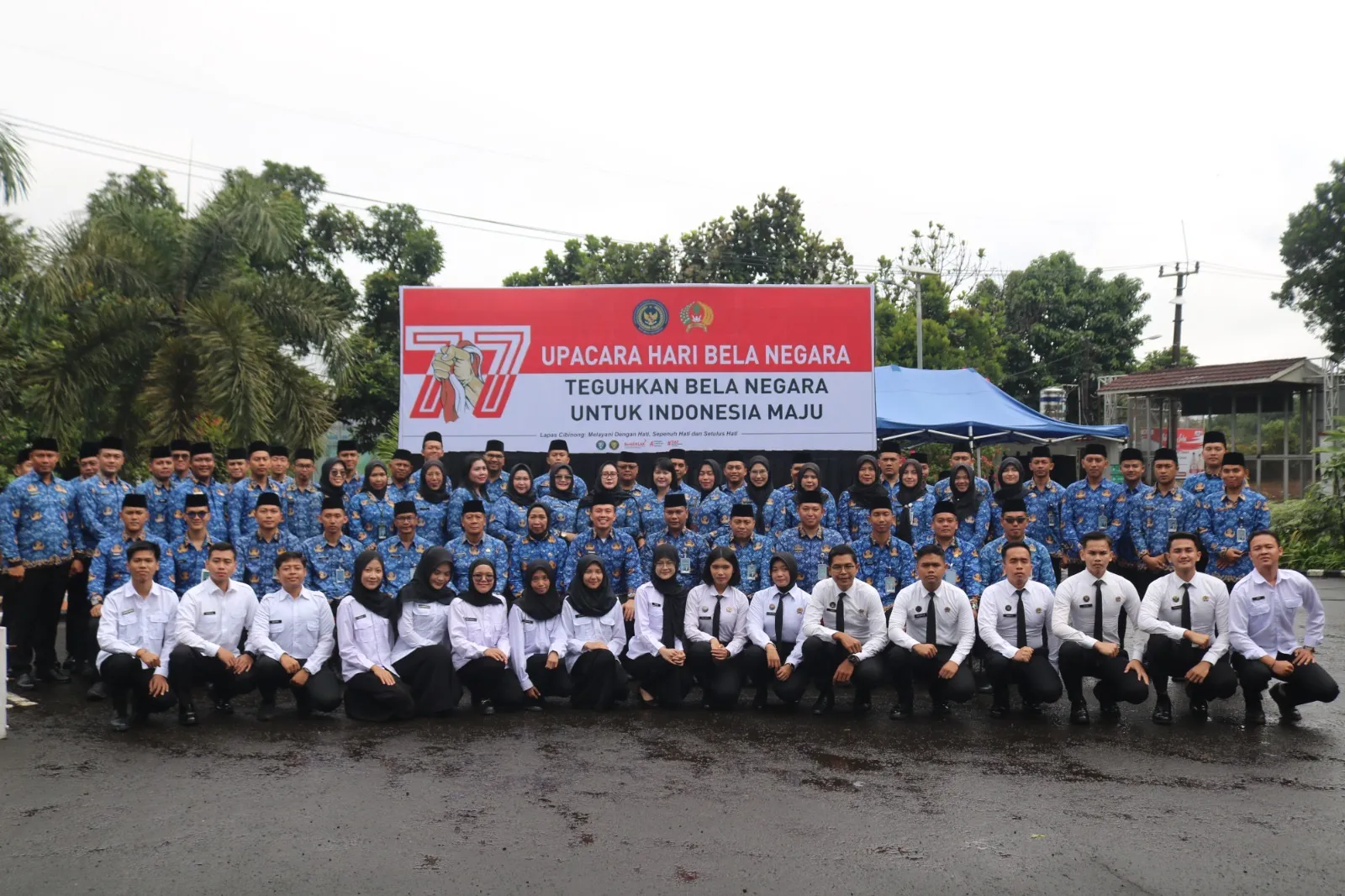 Gerimis Tak Surutkan Semangat, Lapas Cibinong Gelar Upacara Peringatan Hari Bela Negara ke-77 Tahun 2025 Dengan Khidmat