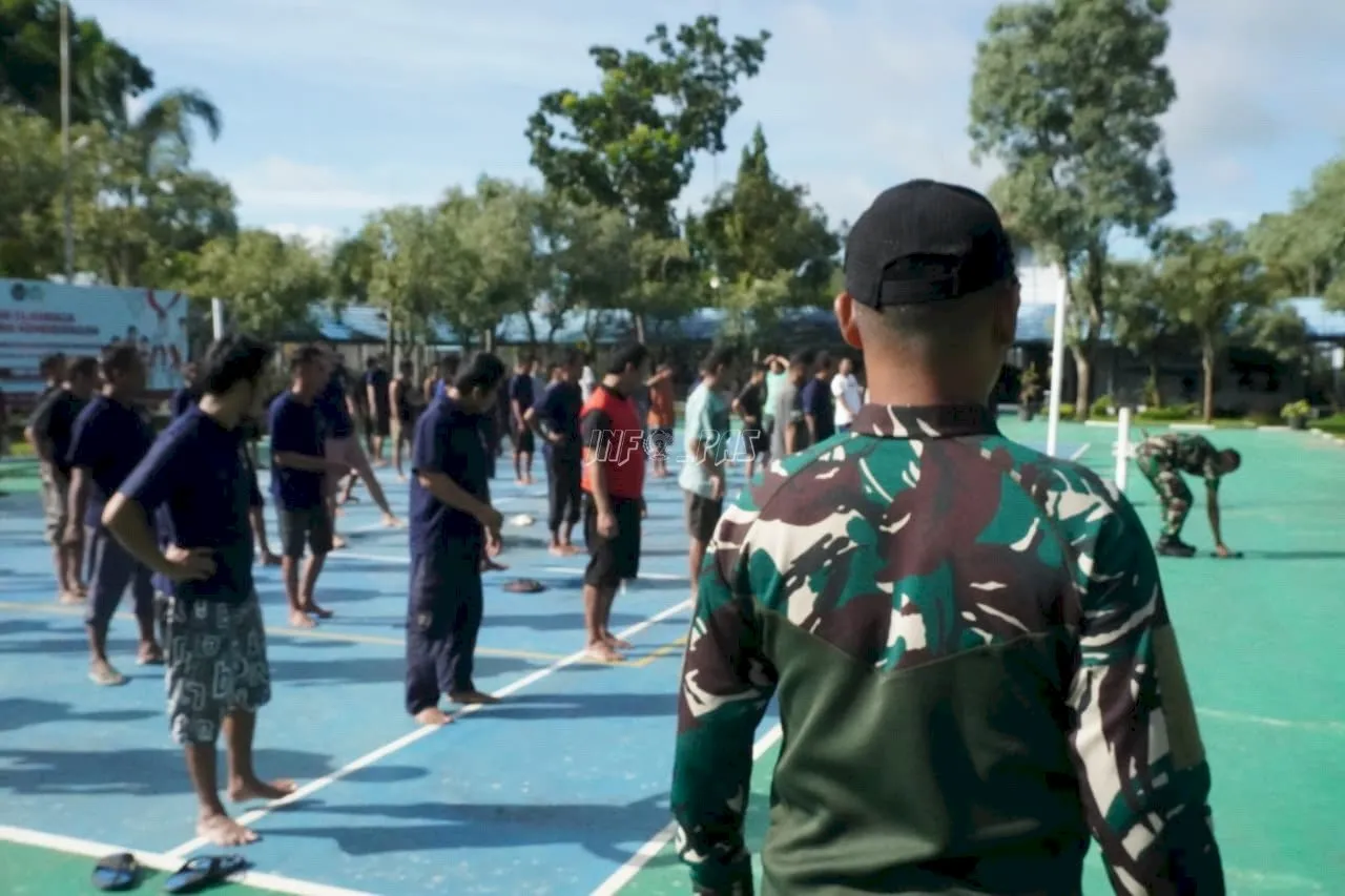 Perkuat Disiplin dan Kebugaran, Lapas Narkotika Karang Intan Gandeng TNI Bina Warga Binaan
