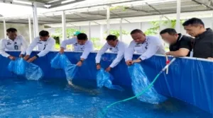 Dukung Ketahanan Pangan, Lapas Banjarmasin Tebar 4.000 Bibit Ikan Libatkan Warga Binaan
