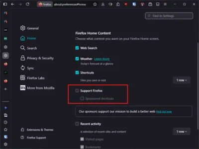 Menonaktifkan Konten Iklan di Firefox (Dok. Istimewa)