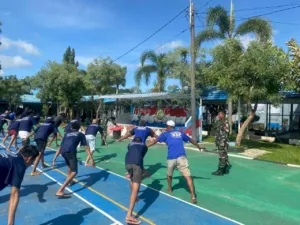Latihan bersama TNI, Lapas Narkotika Karang Intan Perkuat Fisik & Disiplin Warga Binaan (Dok. Istimewa)