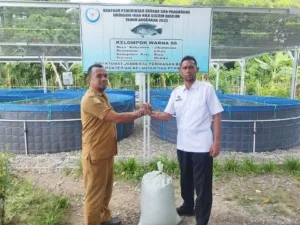 Sinergi Apik, Lapas Namlea Terima Bantuan Pakan Ikan dari Dinas Perikanan Kab. Buru
