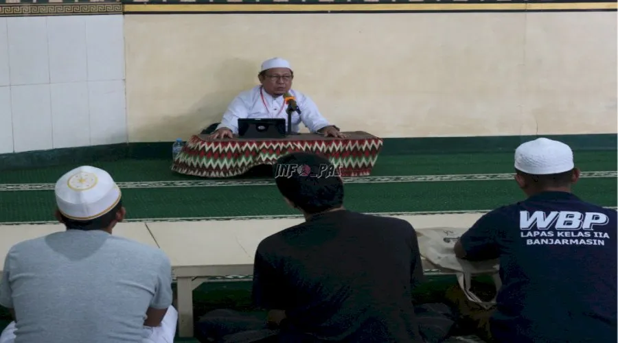 Ceramah Keagamaan di Masjid Baabut Taqwa Perkuat Pembinaan Spiritual Warga Binaan Lapas Banjarmasin (Dok. Istimewa)