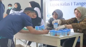 Lapas Kelas I Tangerang Gelar Tes Urine Bersama BNNK sebagai Komitmen Lingkungan Pemasyarakatan Bersih Narkoba (Dok. Istimewa)