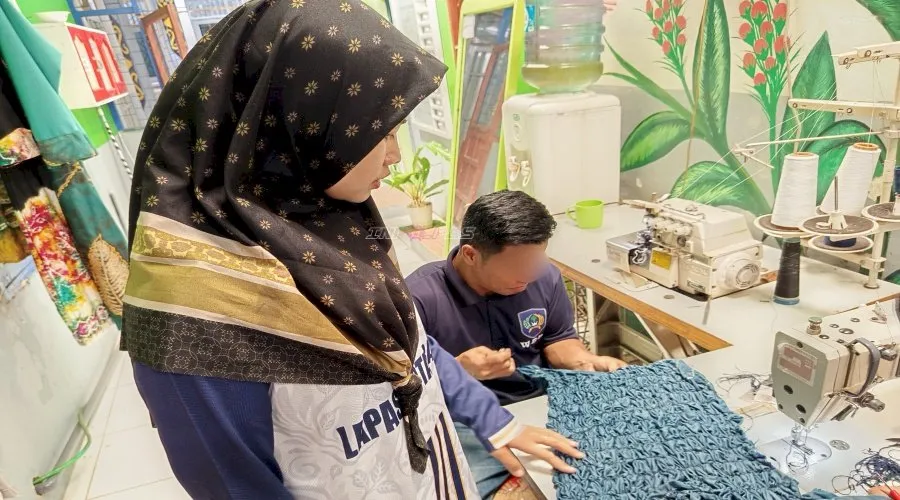 Perkuat UMKM, Lapas Kotabaru Kembangkan Proses Produksi Kain Sasirangan
