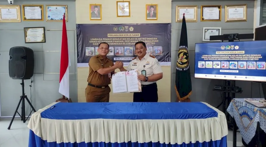 Lapas Metro Jalin Kerja Sama dengan Dinas Ketahanan Pangan, Pertanian, dan Perikanan, serta SMK Negeri 2 Metro