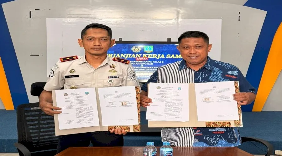 Bapas Tanjungpandan bersama Dinsos PP dan PA Kab. Belitung Timur Sepakati PKS Lokasi Pidana Sosial dan Pelayanan Masyarakat