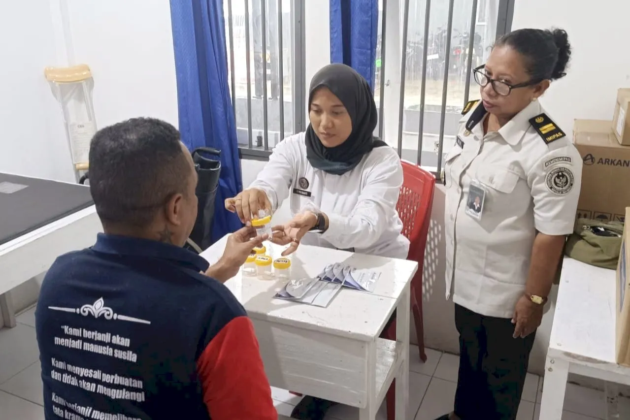Lapas Kelas III Wahai Perkuat Deteksi Dini Narkoba melalui Tes Urine Petugas dan Warga Binaan (Dok. Istimewa)