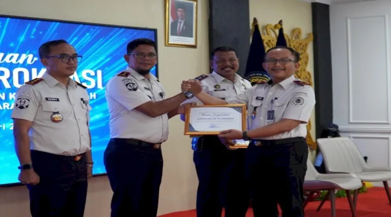 Lapas Lhoknga Raih Penghargaan Konsistensi Ketepatan Waktu Data Dukung Reformasi Birokrasi 2025 (Dok. Istimewa)