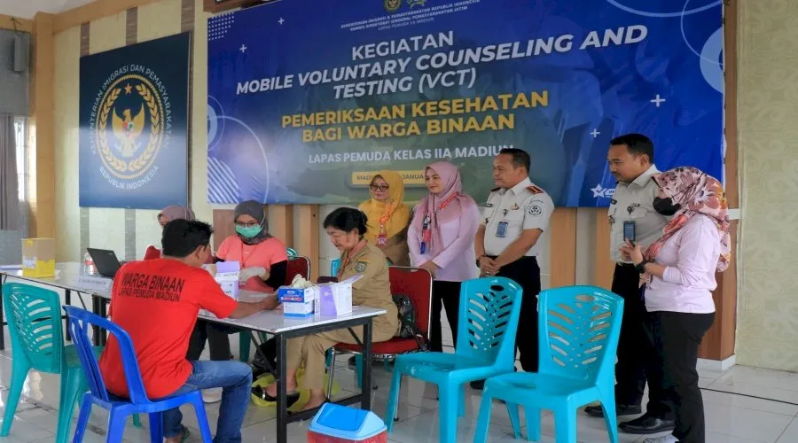 Lapas Pemuda Madiun Gelar Mobile VCT dan Pemeriksaan Kesehatan untuk Perkuat Layanan dan Deteksi Dini Warga Binaan (Dok. Istimewa)