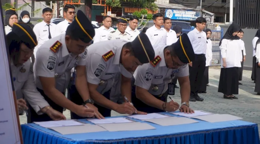 LPKA Kelas II Palu Tegaskan Komitmen Zona Integritas Melalui Pakta Integritas Lintas Daerah Demi Layanan Pemasyarakatan Bersih dan Humanis (Dok. Istimewa)