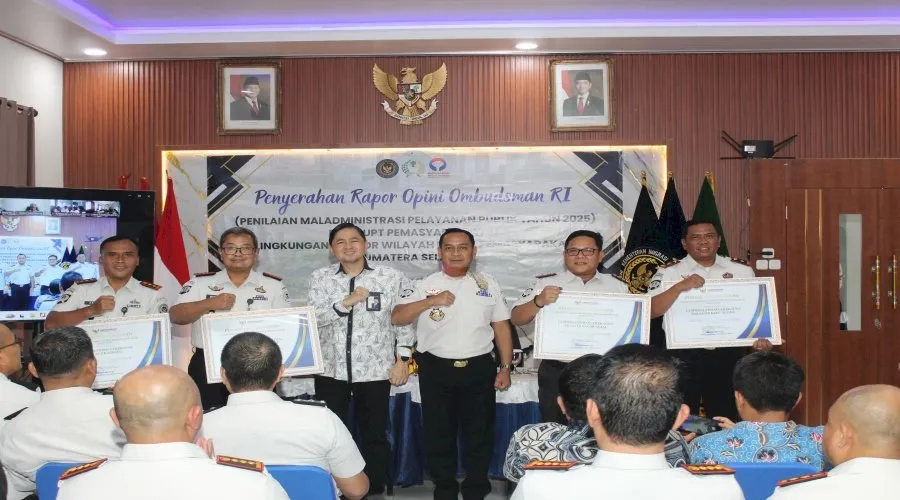 Kanwil Ditjenpas Sumsel Sampaikan Rapor Ombudsman 2025 (Dok. Istimewa)