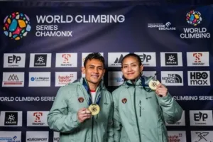 Tim Panjat Tebing Indonesia Sabet Dua Emas di Prancis
