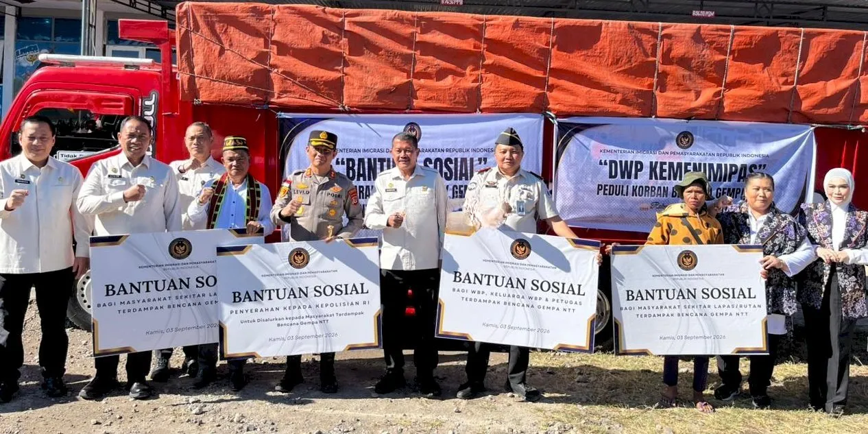 Kemenimipas Salurkan Bantuan Puluhan Ton Logistik Bagi Korban Gempa Flores Sekaligus Tinjau Kerusakan Rutan Ruteng