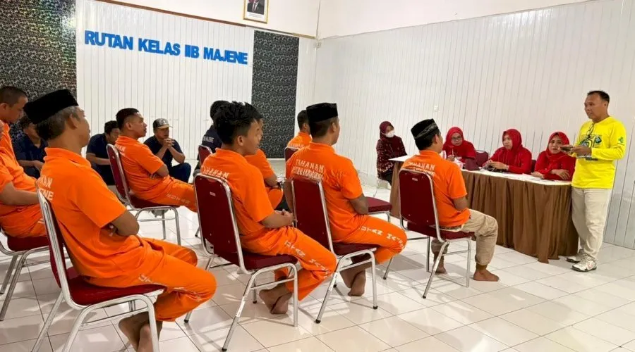 Cegah Penyakit Menular, Rutan Majene Gandeng Puskesmas Banggae I Gelar Skrining HIV/AIDS Bagi Warga Binaan